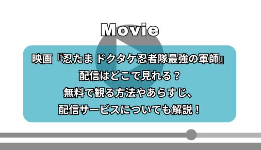 映画『忍たま ドクタケ忍者隊最強の軍師』配信はどこで見れる？無料で観る方法やあらすじ、配信サービスについても解説！