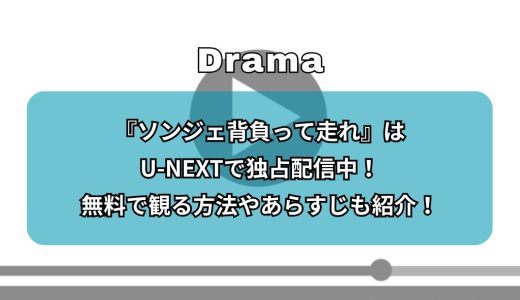 『ソンジェ背負って走れ』はU-NEXTで独占配信中！無料で観る方法やあらすじも紹介！