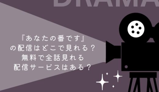 『あなたの番です』の配信はどこで見れる？無料で全話見れる配信サービスはある？