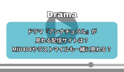 ドラマ『アンナチュラル』が見れる配信サイトは？MIU404やラストマイルも一緒に見るならどこがいい？