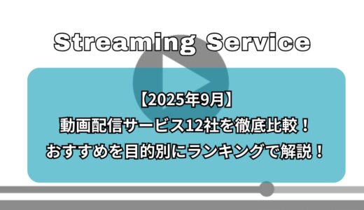 【2025年9月】動画配信サービス12社を徹底比較！おすすめを目的別にランキングで解説！