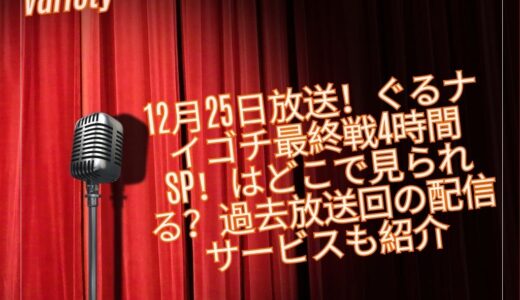 12月25日放送！ぐるナイゴチ最終戦4時間SP！はどこで見られる？過去放送回の配信サービスも紹介